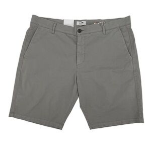 NWT NNO7 No Nationality Gray Mid Rise Shorts Size 38 Men's